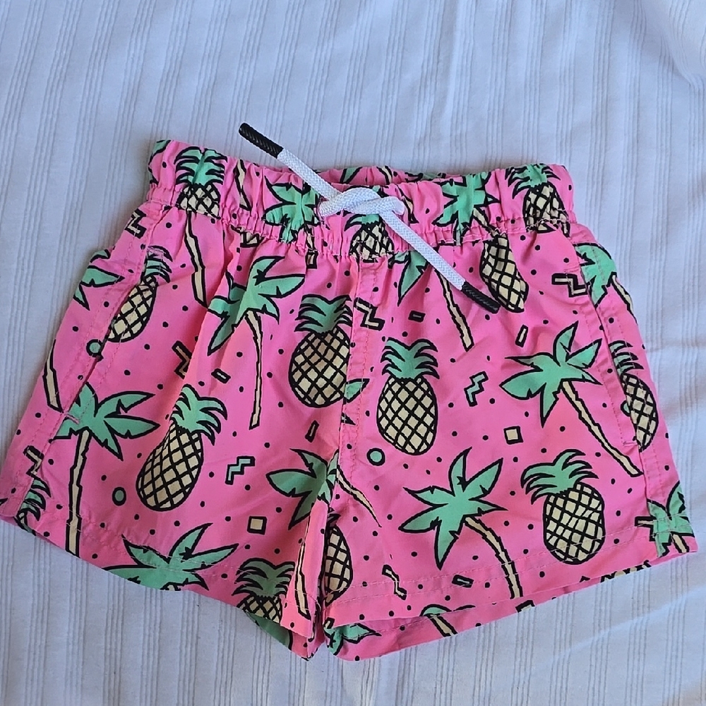 Maamgic Tropical Pink Toddler Boys Swim Shorts